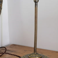 Arts & Crafts Brass Table Lamp with Flexible Stem, Hendecagon Base, c. 1900–1920