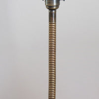 Arts & Crafts Brass Table Lamp with Flexible Stem, Hendecagon Base, c. 1900–1920