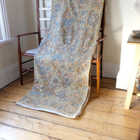 William Morris inspired Arts and Crafts chain stitch tapestry wall hanging textile panel