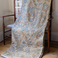 William Morris inspired Arts and Crafts chain stitch tapestry wall hanging textile panel