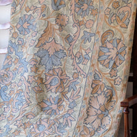 William Morris inspired Arts and Crafts chain stitch tapestry wall hanging textile panel