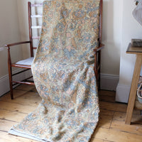 William Morris inspired Arts and Crafts chain stitch tapestry wall hanging textile panel