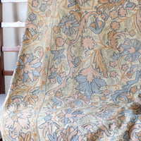 William Morris inspired Arts and Crafts chain stitch tapestry wall hanging textile panel