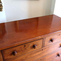 Top - Victorian Mahogany Chest of Drawers – 2‑over‑3 Large Storage