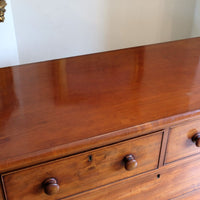 Close up of top - Victorian Mahogany Chest of Drawers – 2‑over‑3 Large Storage
