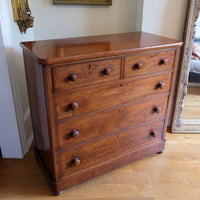 Victorian Mahogany Chest of Drawers – 2‑over‑3 Large Storage