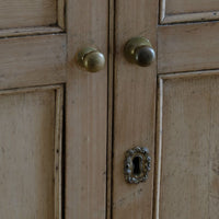 Close up of door detail - Early 19th Century English Pine Cupboard with Four Panel Doors
