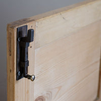 Internal iron and brass bolt - Early 19th Century English Pine Cupboard with Four Panel Doors