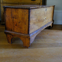 Early 19th Century English Elm Six Plank Coffer Chest With Internal Till