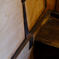 Early 19th Century English Elm Six Plank Coffer Chest With Internal Till