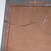 Back of Edwardian antique painted wall mirror with claret lacquer and giltwood frame, circa 1910