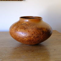 Signed Burr Elm Sculptural Vessel by Dr Tim Lawson (TDL), British Studio Woodturning in Burr Elm with Natural Organic Grain and Voids