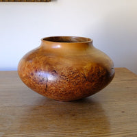 Signed Burr Elm Sculptural Vessel by Dr Tim Lawson (TDL), British Studio Woodturning in Burr Elm with Natural Organic Grain and Voids
