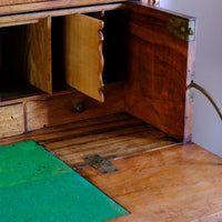 Internal divisions for the letters inside the Camphor Wood Campaign Secretaire Chest by Phelps Ltd. with Fitted Writing Desk and Original Label
