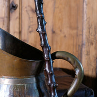 Folk Art Hawthorn Walking Stick Dated 1955