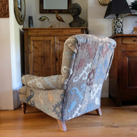 Howard & Son Style Armchair in Suzani Kilim Upholstery