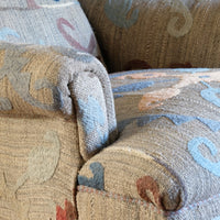 Howard & Son Style Armchair in Suzani Kilim Upholstery
