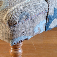 Howard & Son Style Armchair in Suzani Kilim Upholstery