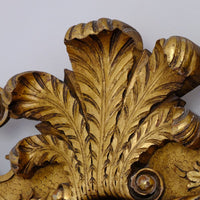 Edwardian Queen Anne Revival carved giltwood wall mirror with Prince of Wales feather crest, c.1900