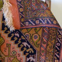 close up of the back - Antique North-West Persian Village Hall Runner | Heriz District c.1930–1950