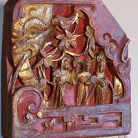 close‑up carved elephant oriental lamp detail
