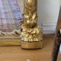 Exceptionally expressive carved flower heads, leaves and foliate terminals on the Mid-19th Century Giltwood Pier and Overmantel Mirror by John Westley Birmingham