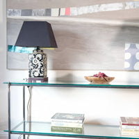 Patinated Wrought Iron & Glass Console Table