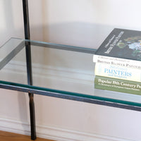 Patinated Wrought Iron & Glass Console Table