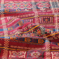 Afghan Belouch Kilim Rug With Geometric Framed Borders