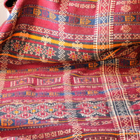 Afghan Belouch Kilim Rug With Geometric Framed Borders