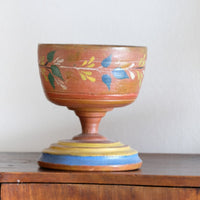 Scandinavian Folk Art Painted Wooden Cup Traditional Hand‑Painted Treen