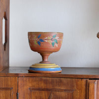 Scandinavian Folk Art Painted Wooden Cup Traditional Hand‑Painted Treen