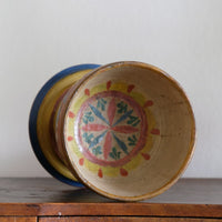 Scandinavian Folk Art Painted Wooden Cup Traditional Hand‑Painted Treen