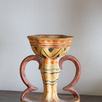 Arts Crafts Pottery Candlestick by Wardle Co Stoke on Trent Classic Design