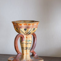 Arts Crafts Pottery Candlestick by Wardle Co Stoke on Trent Classic Design