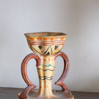 Arts Crafts Pottery Candlestick by Wardle Co Stoke on Trent Classic Design