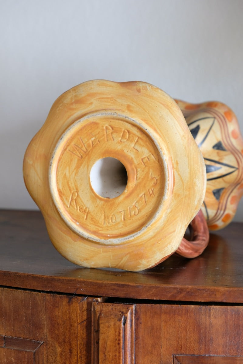 Arts Crafts Pottery Candlestick by Wardle Co Stoke on Trent Classic Design
