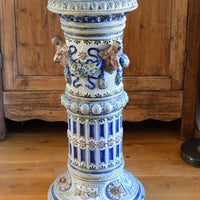 19th-century Westerwald stoneware jardinière with Arts & Crafts pedestal