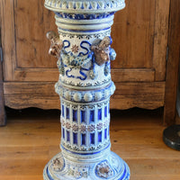 19th-century Westerwald stoneware jardinière with Arts & Crafts pedestal