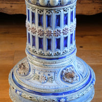 19th-century Westerwald stoneware jardinière with Arts & Crafts pedestal