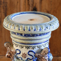 19th-century Westerwald stoneware jardinière with Arts & Crafts pedestal