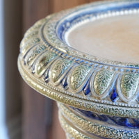 19th-century Westerwald stoneware jardinière with Arts & Crafts pedestal