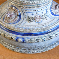 19th-century Westerwald stoneware jardinière with Arts & Crafts pedestal