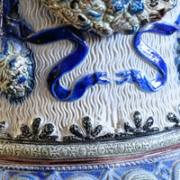19th-century Westerwald stoneware jardinière with Arts & Crafts pedestal