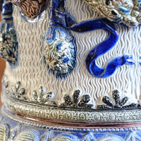 19th-century Westerwald stoneware jardinière with Arts & Crafts pedestal