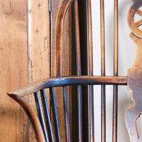 Pair of 19th Century Windsor Wheelback Armchairs in Ash and Elm