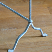 Vintage Wrought Iron Painted Towel Rail With Scroll Ends and Cabriole Legs