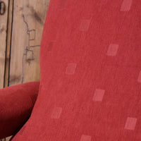 19th Century Open Arm Library Armchair With Serpentine Back and Original Castors