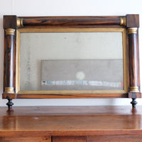 Antique rosewood gilt overmantel mirror circa 1830s