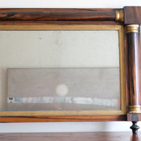 Antique rosewood gilt overmantel mirror circa 1830s